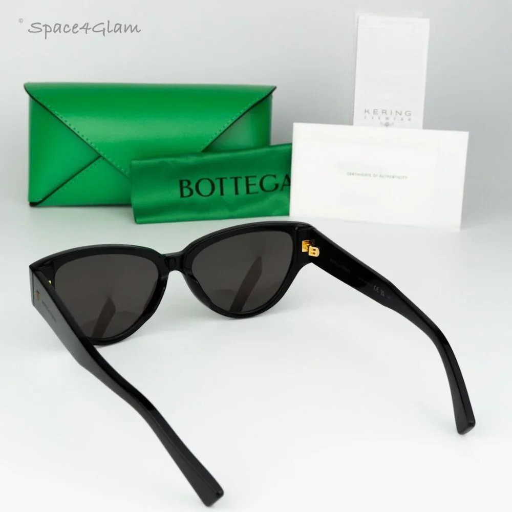 BRAND NEW Bottega Veneta Men Sunglasses Black Grey Cat Eye BV1319S 001